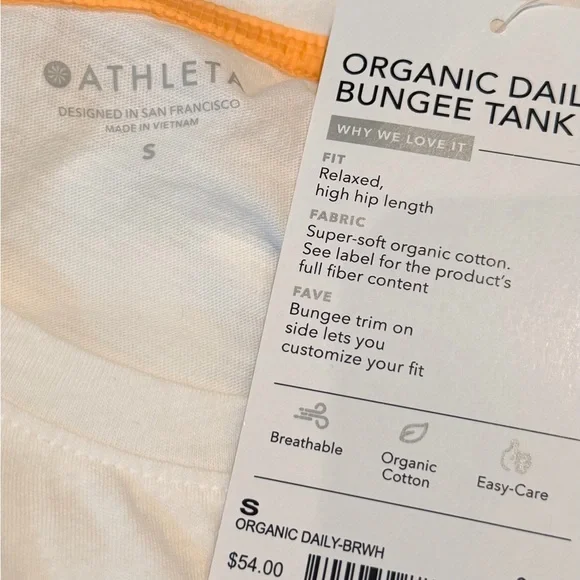 Athleta Organic Daily Bungee White Tank Top - Picture 11 of 12